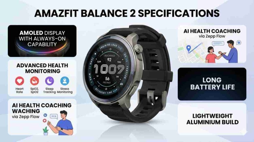 amazfit balance 2 specifications