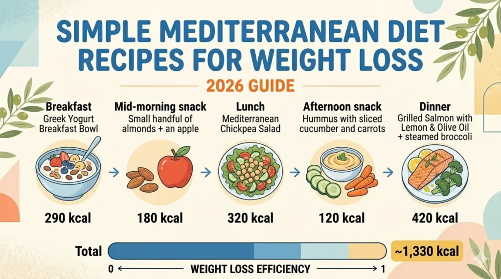 Sample 1-Day Mediterranean Diet Meal Plan for Weight Loss