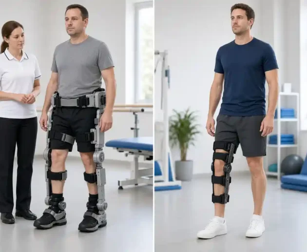 Exoskeleton Robots vs Knee Orthoses: Differences, Benefits and Uses